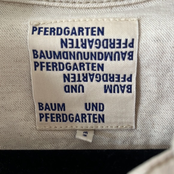 Baum Und Pferdgarten linen utility jacket with tie waist boxy work chore jacket - Picture 2 of 8